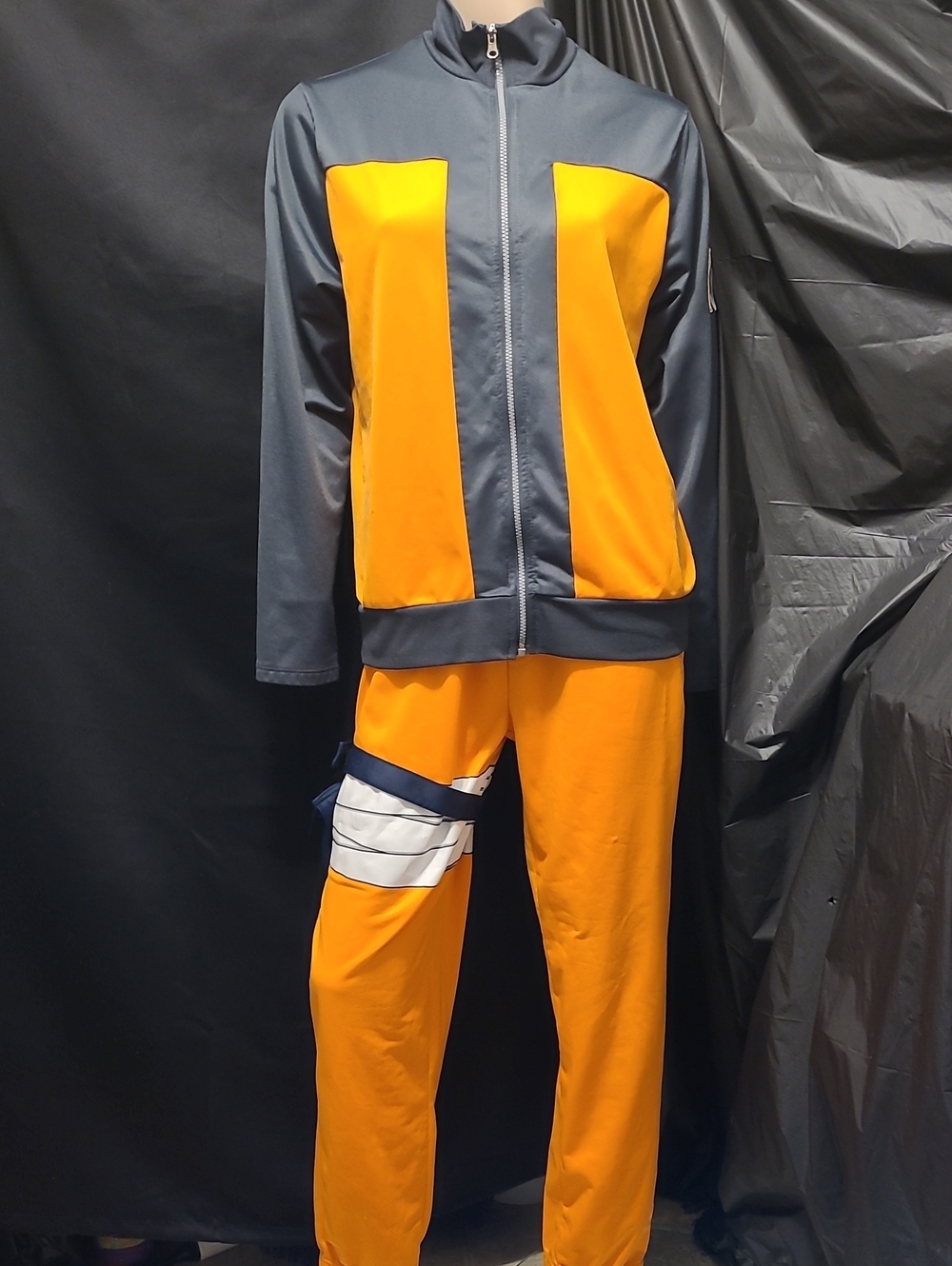 Naruto Shippuden cosplay costume, featuring the character's signature orange